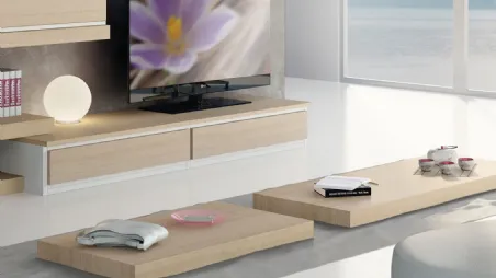 Tavolino di design in legno Full Folding Line di Fratelli Elli