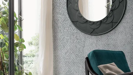 Specchiera Flower con cornice in poliuretano verniciato di Target Point