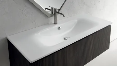 Mobile da Bagno sospeso in nobilitato effetto legno B-GO BG001 di Compab