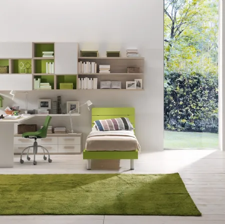Cameretta componibile con angolo studio Composizione EN05 di S75