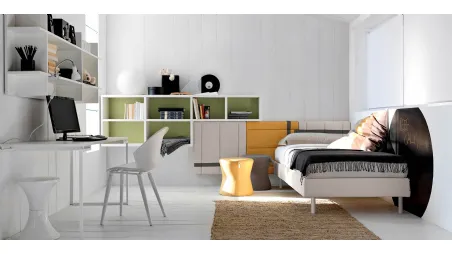 Cameretta in melaminico Alpha Letti singoli Composizione H080 di Doimo Cityline
