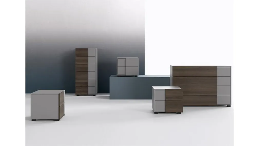Gruppo Notte in legno e laccato opaco Background di Mab