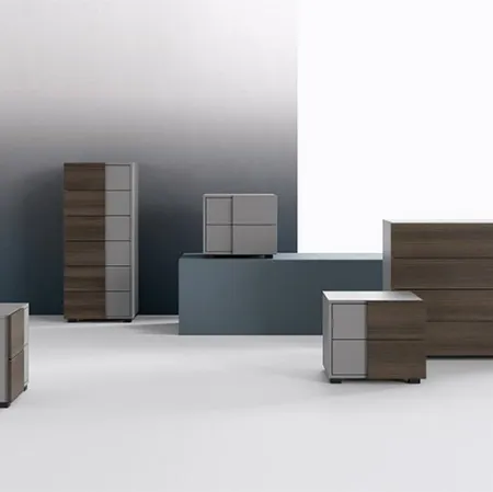 Gruppo Notte in legno e laccato opaco Background di Mab