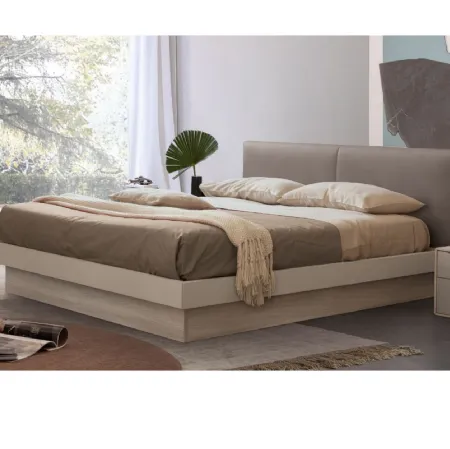 Comodino in laccato opaco creta e struttura in finitura olmo light Time 2 di S75
