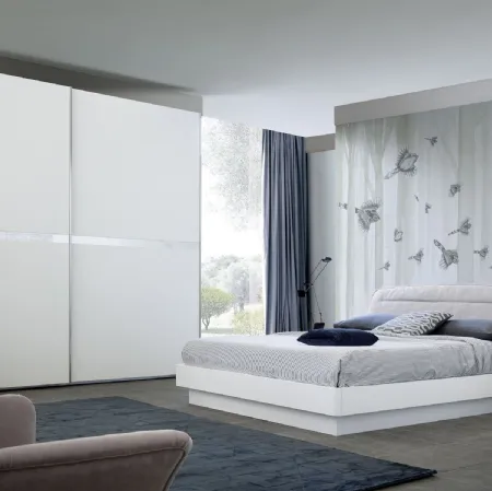 Comodino in laccato bianco opaco Time 3 di S75
