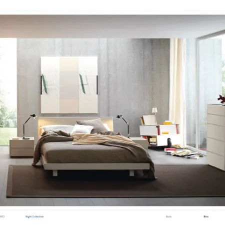 Letto in legno con testiera Brio di Sangiacomo