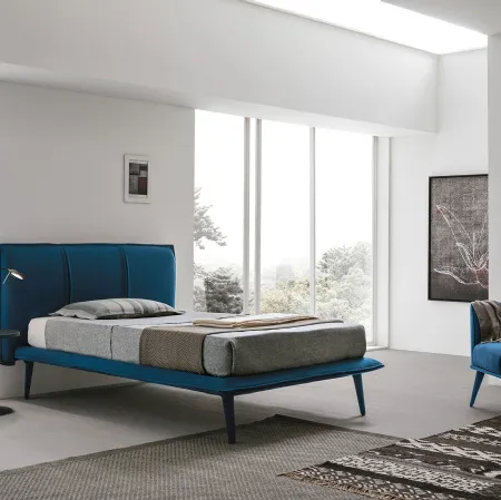 Letto in tessuto con testiera trapuntata Itaca alla Francese di Target Point