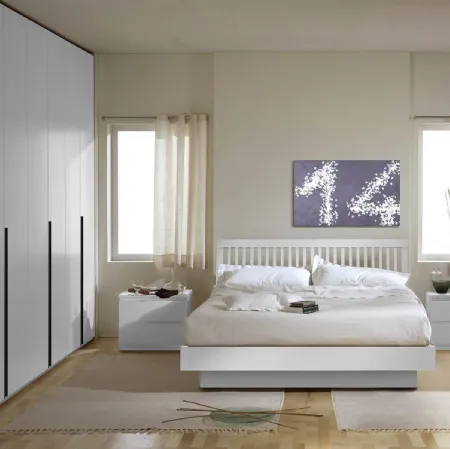 Letto in legno con testiera Stefy di Fratelli Elli