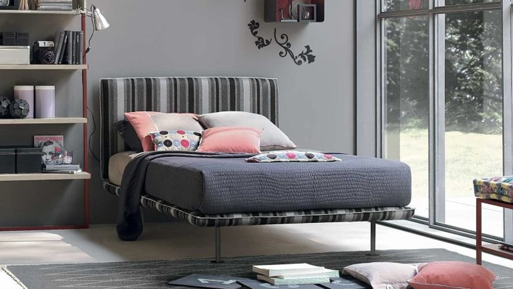 Letto singolo in tessuto Bravo di Tomasella