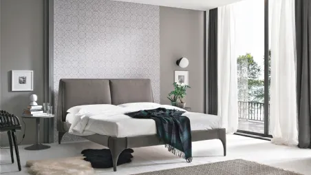 Letto matrimoniale in tessuto con testiera Angel di Target Point