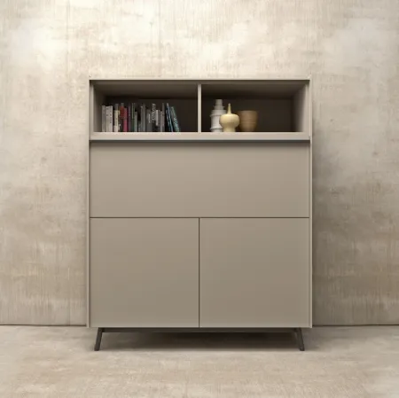 Madia Alta dal design moderno in laccato opaco Glamour 04 di Mab