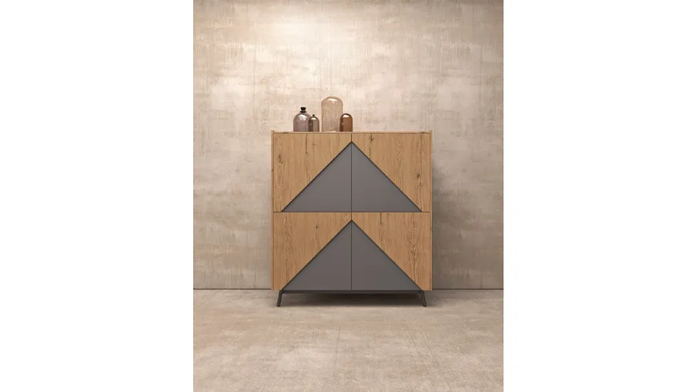 Madia Alta in legno e laccato opaco Glamour 11 di Mab