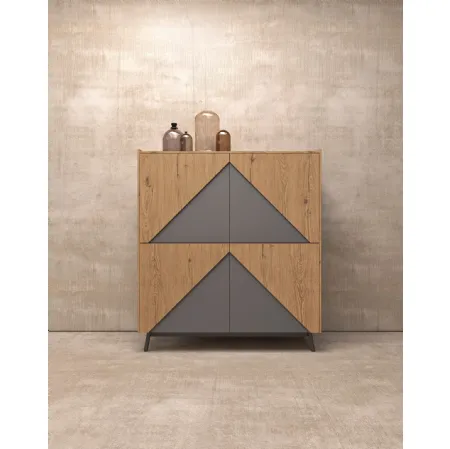Madia Alta in legno e laccato opaco Glamour 11 di Mab