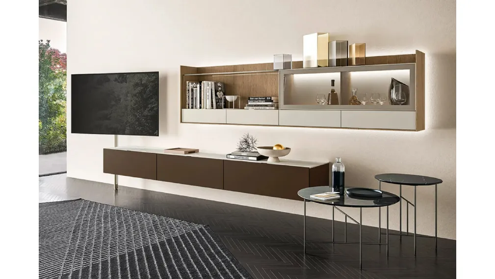 Mobile Porta Tv Tv Video in laccato di Sangiacomo