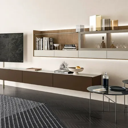 Mobile Porta Tv Tv Video in laccato di Sangiacomo