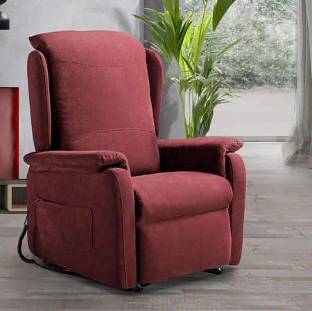 Poltrona relax con schienale poggiatesta e calamita regolabile Bianca di Vitarelax