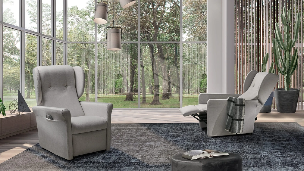 Poltrona relax con movimento indipendente dello schienale e della pediera Nora di Vitarelax