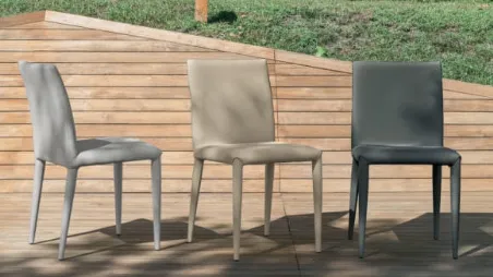 Sedia moderna in metallo con rivestimento in tessuto Berna di Target Point