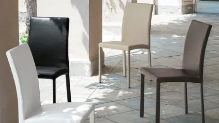 Sedia moderna in metallo con rivestimento Soft-Touch Elisir di Target Point