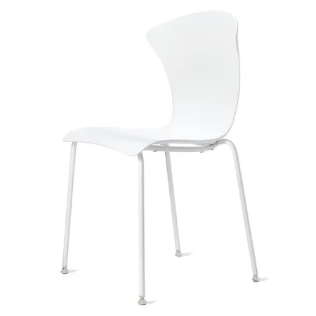 Sedia impilabile Glossy Pop con scocca in policarbonato e gambe in metallo di Veneta Cucine