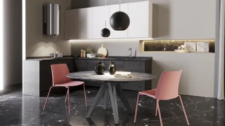 Tavolo Apple in ceramica ossido nero di Zamagna