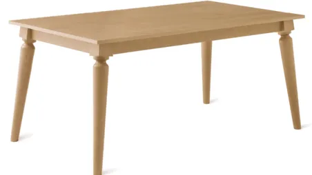 Tavolo in legno massello classico con piano allungabile Clamere di Veneta Cucine