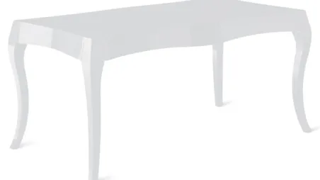 Tavolo classico fisso gambe a sciabola in legno laccato Duna di Veneta Cucine
