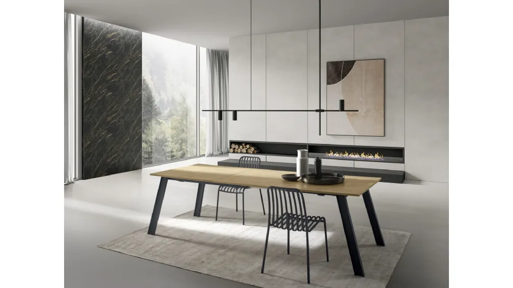 Tavolo T1373A Raw 160 in laminato di Zamagna