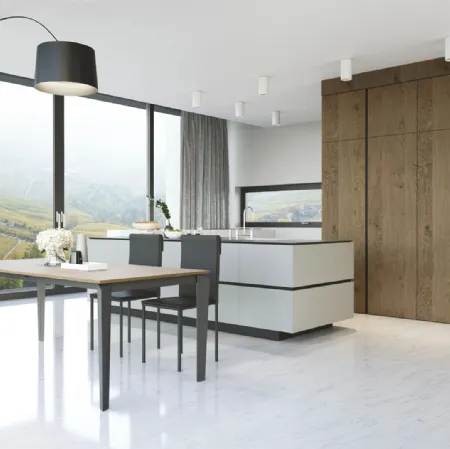 Tavolo T1518 Freccia 140 in melaminico rovere di Zamagna