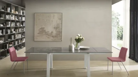 Tavolo T1357A Sand 160 in ceramica di Zamagna