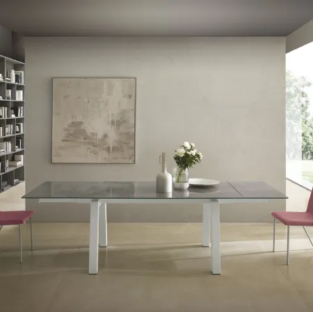 Tavolo T1357A Sand 160 in ceramica di Zamagna