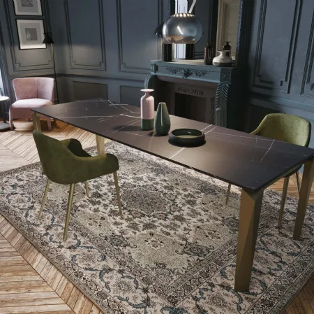 Tavolo T1511 Diamond 140 in laminato di Zamagna