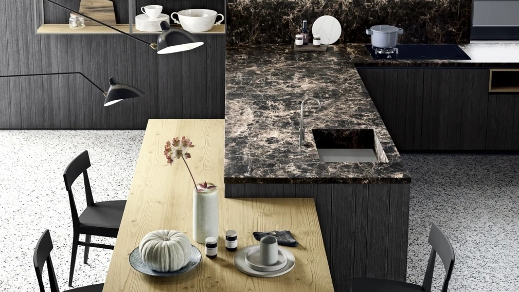 Cucina Moderna con penisola M05 Maestrale di Scandola