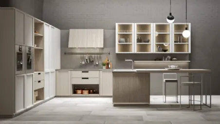 Cucina Moderna angolare in legno di Rovere Eclettica 05 di Scandola